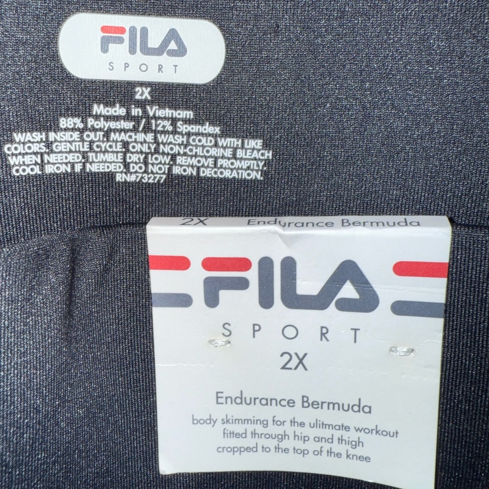 Women’s Athletic Black Shorts with White Trim by FILA XXL - Picture 4 of 4